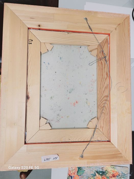 Obraz Olejny Martwa Natura  Kwiaty Sygnowany 57x48 cm