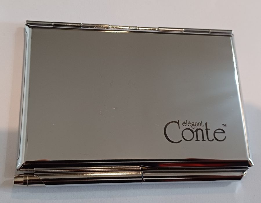 Визитница,  металлическая, с логотипом