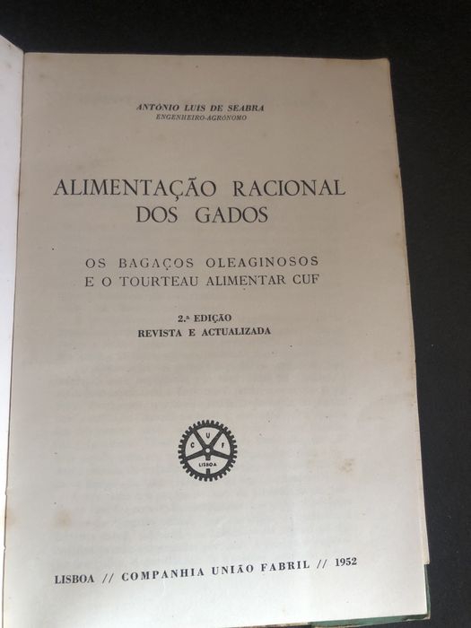 2 livros de alimentacao racional dos gados