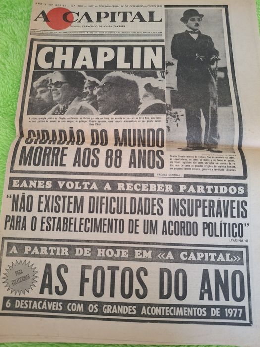 Jornal a Capital antigo de 1977,