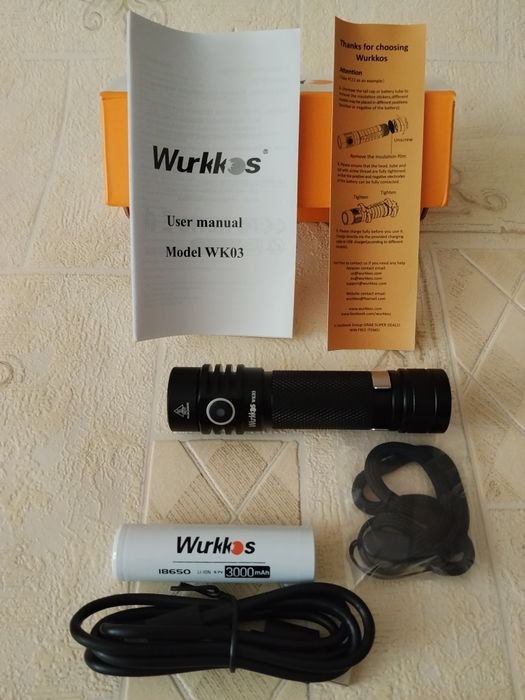 EDC-фонарики - Wurkkos WK03 (519А/SST40) + АКБ на 3000 mAh (с магнитом) и др.