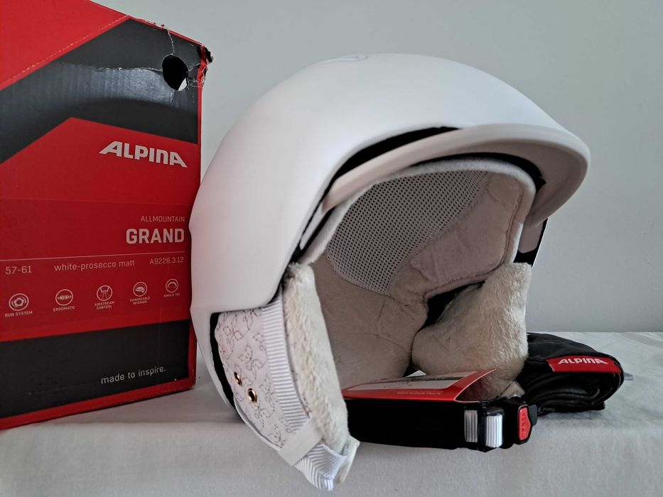 Kask narciarski Alpina Grand All Mountain White Prosecco L 57-61cm
