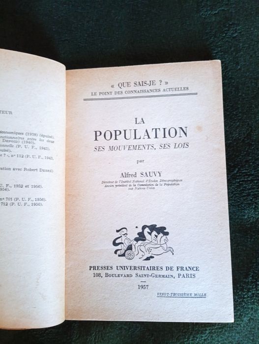 2 livros Que Sais - Je? - La Statistique; La Population -1956 / 1957