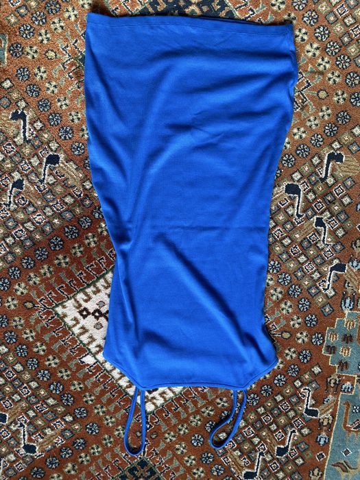 Sukienka mini na ramiączkach niebieska