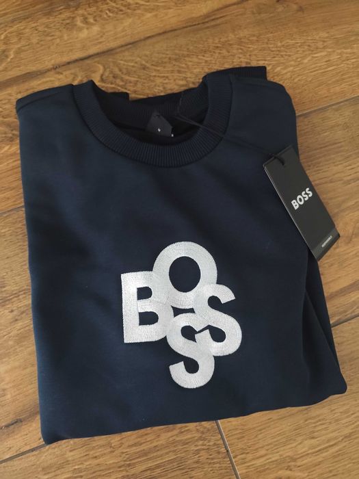 Nowa bluza męska L granatowa Hugo Boss bawełna