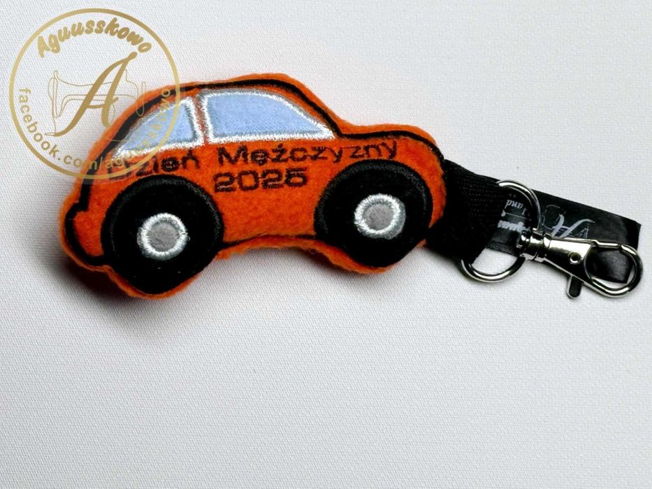 Haftowany Mini Brelok Maskotka Auto Personalizacja