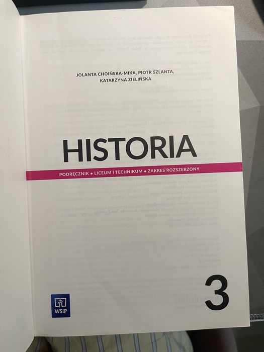 Historia 3 podręcznik liceum, technikum, zakres rozszerzony WSiP