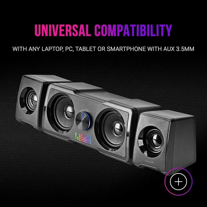 Mars Gaming MS22, Altifalantes Gaming compactos 2.2 c/ Subwoofer