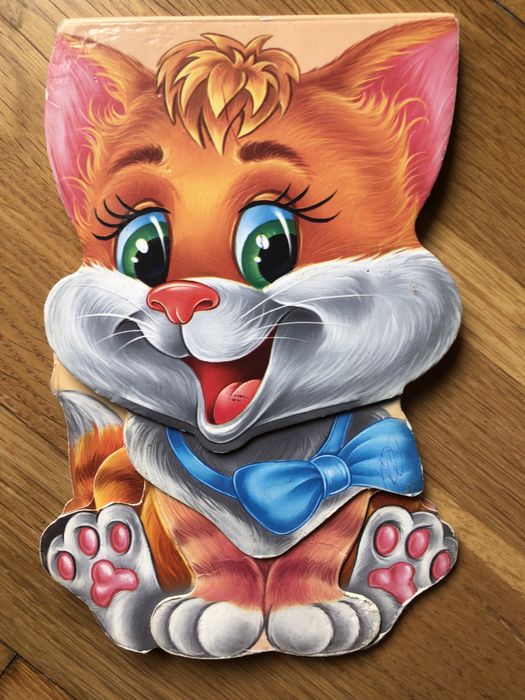 Книжечка з твердими сторінками для дітей Про кошенят котик киця віршик