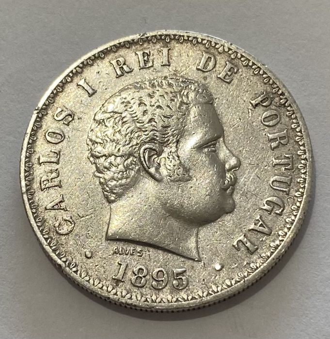 Coin D CARLOS I - 500 Reis 1895