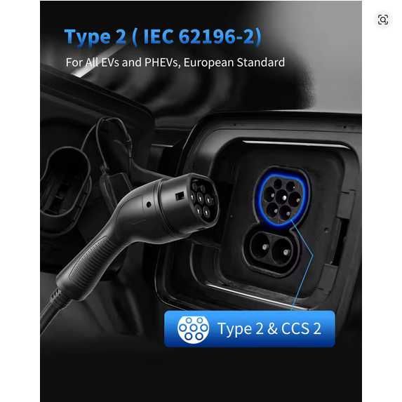 Carregador Portátil 7 kw - 32A - c/ 6 metros Cabo - Saco Transporte