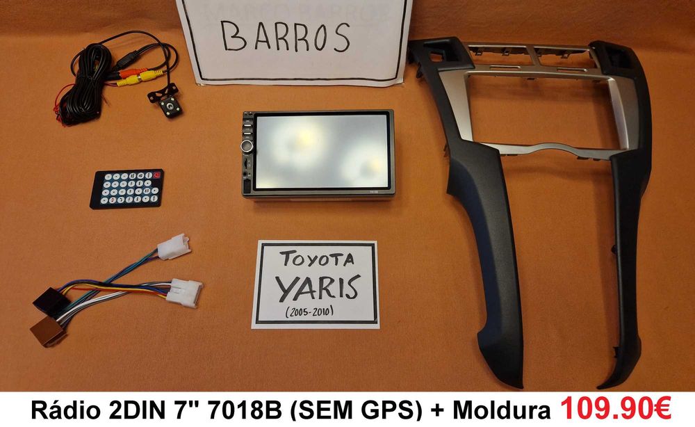 (NOVO) Rádio 2DIN Toyota YARIS (1999 até 2019) • Android GPS [4+32GB]
