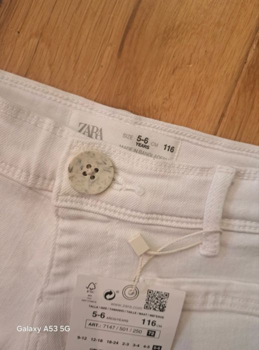 Krótkie spodenki Zara rozm. 110 nowe!