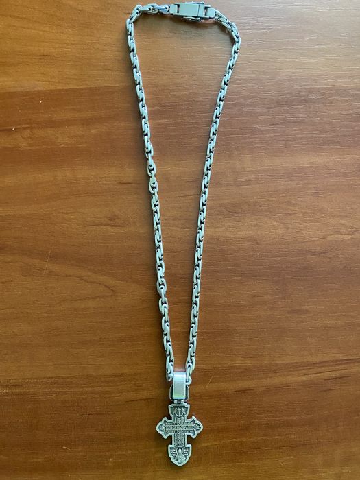 Серебряная цепочка якорное плетение