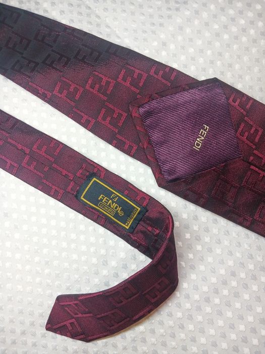 Краватка Fendi монограмна вінтаж / Галстук Fendi монограмный винтаж