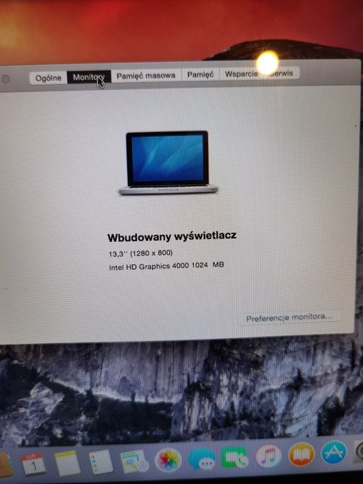 Mac book Pro 13 cali i7 8gb ram 1tb dysk