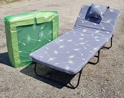 Розкладачка раскладушка ліжко з матрацом Марія М60