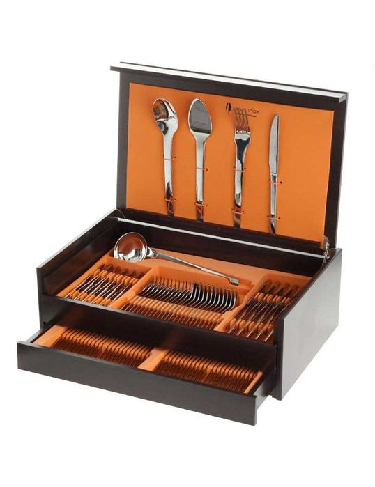 Faqueiro Belo Inox - 113 peças em Estojo de Madeira