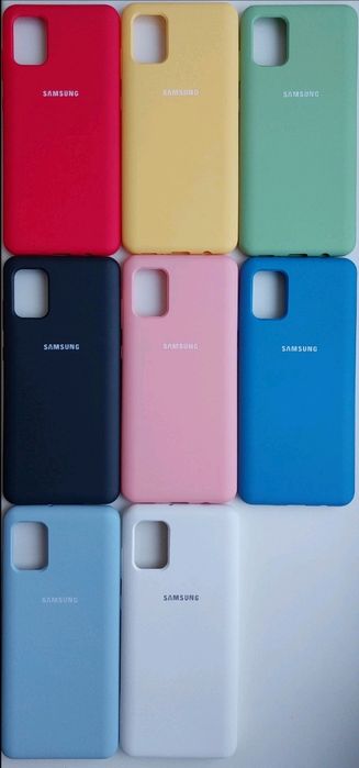 Чехол силиконовый Самсунг А31. Soft-touhc покрытие с микрофиброй внутр