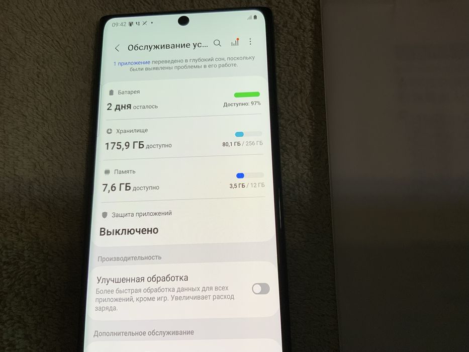 Флагманский смартфон Samsung Note 10 Plus 12/256GB, 1 sim, снепдреган