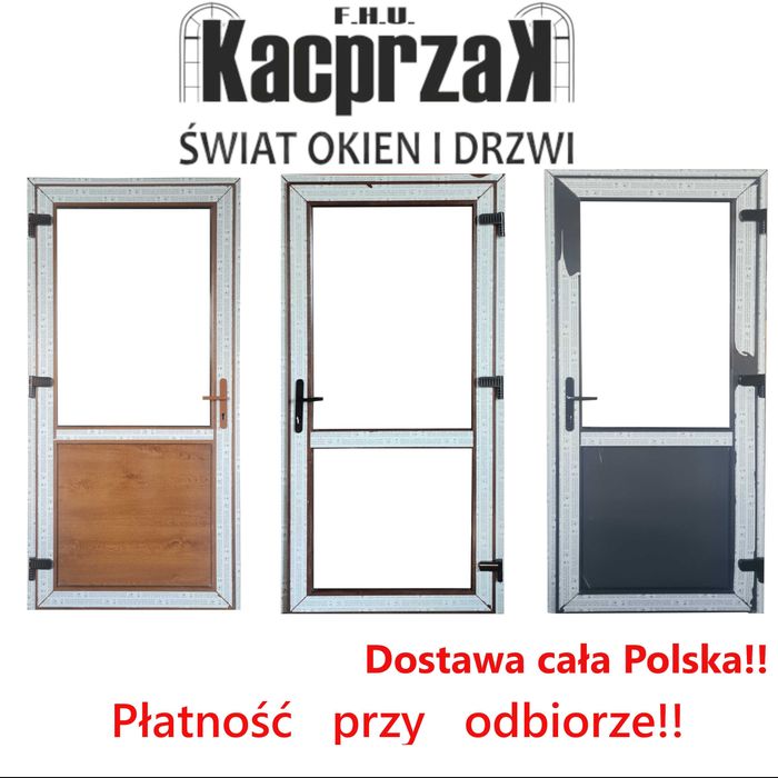 DRZWI Kacprzak 105x210 Drzwi PCV Orzech Złoty Dąb Antracyt - Lider OLX