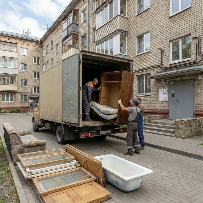 Вывоз мусора, хлама с грузчиками