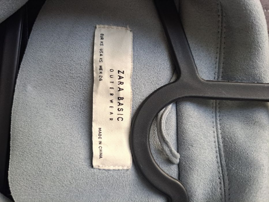 Kurtka ramoneska zamszowa Zara Basic