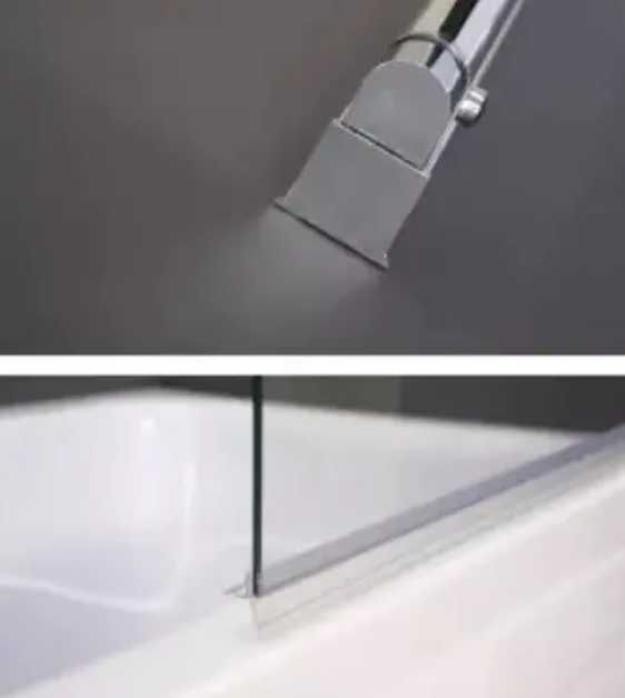 Скляна шторка для ванни Glass  60х140см Chrome