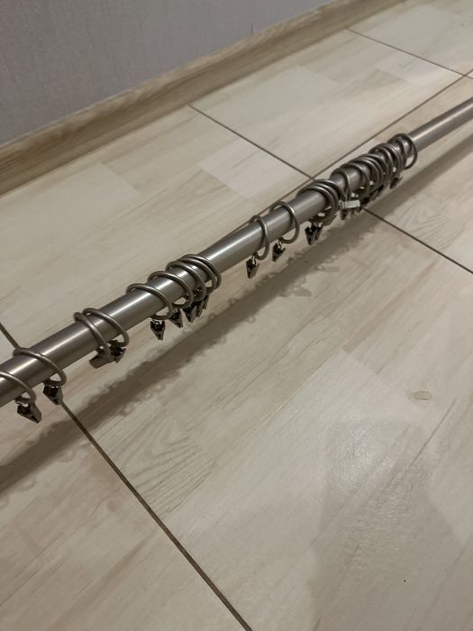 Karnisz 250cm stalowy satyna