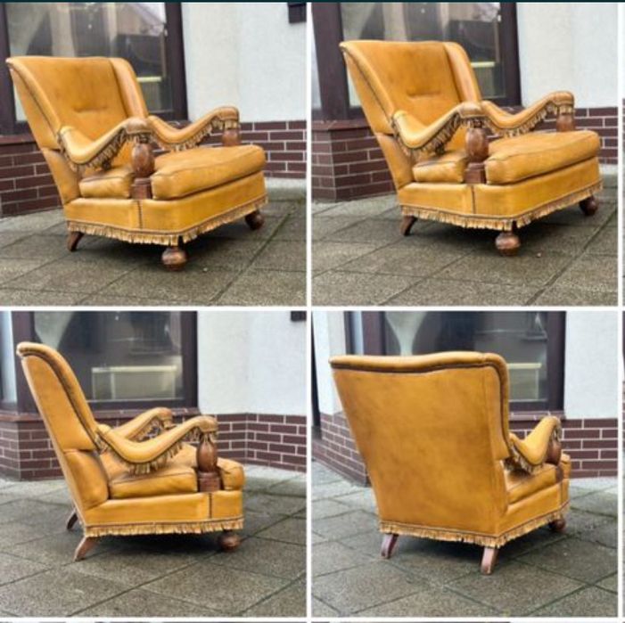 Fotel klubowy mid century modern