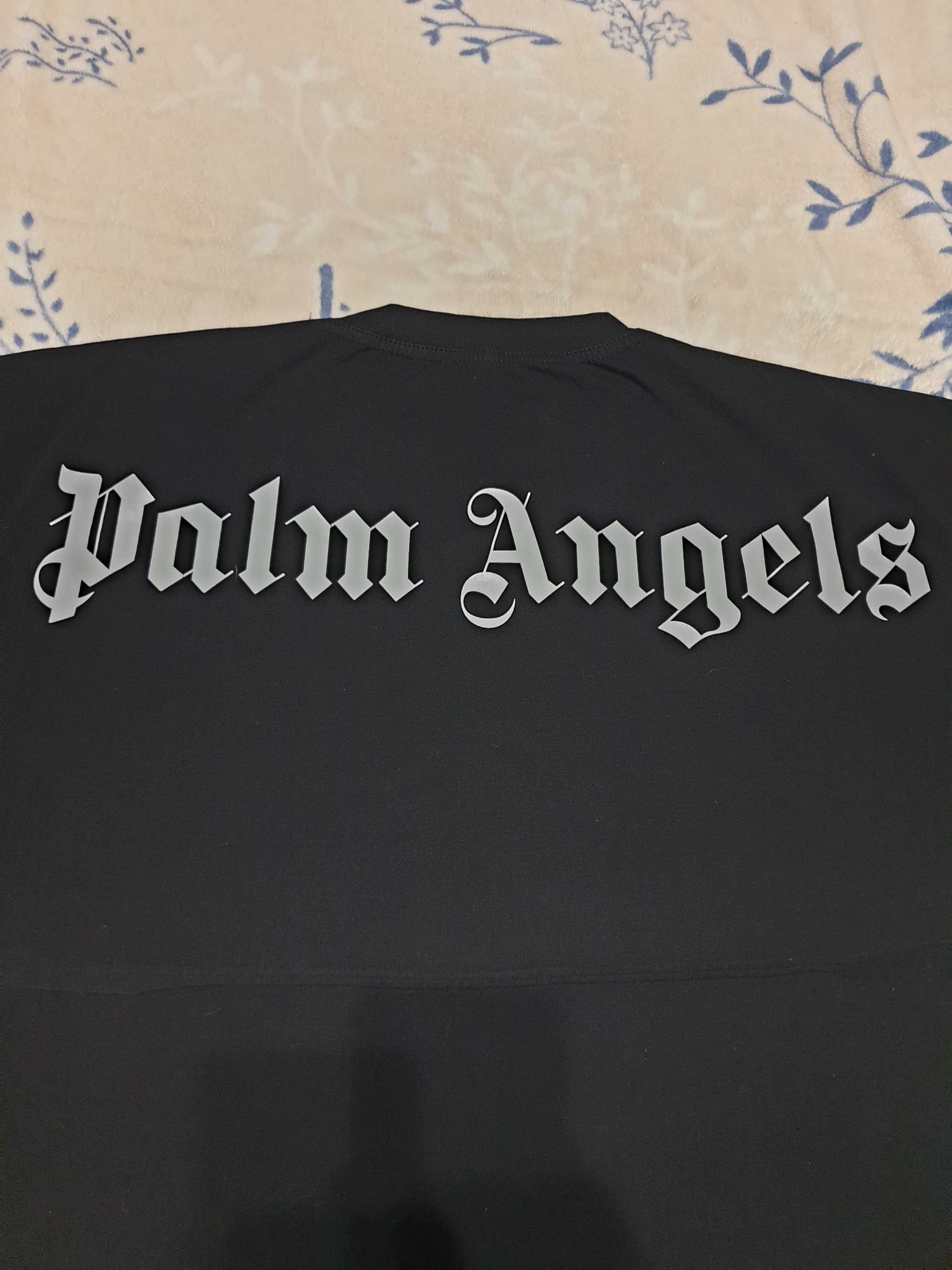 Мужская футболка Palm angels с надписями (черная): 500 грн. - Футболки ...