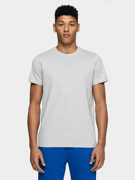 4F T-shirt męski regular szary XXL 180 GSM bawełna/wiskoza