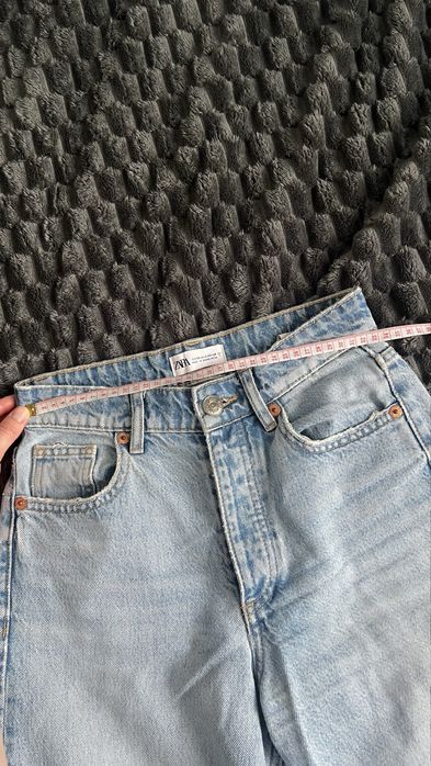 Zara джинси кюлоти блакитні high rise culottes
