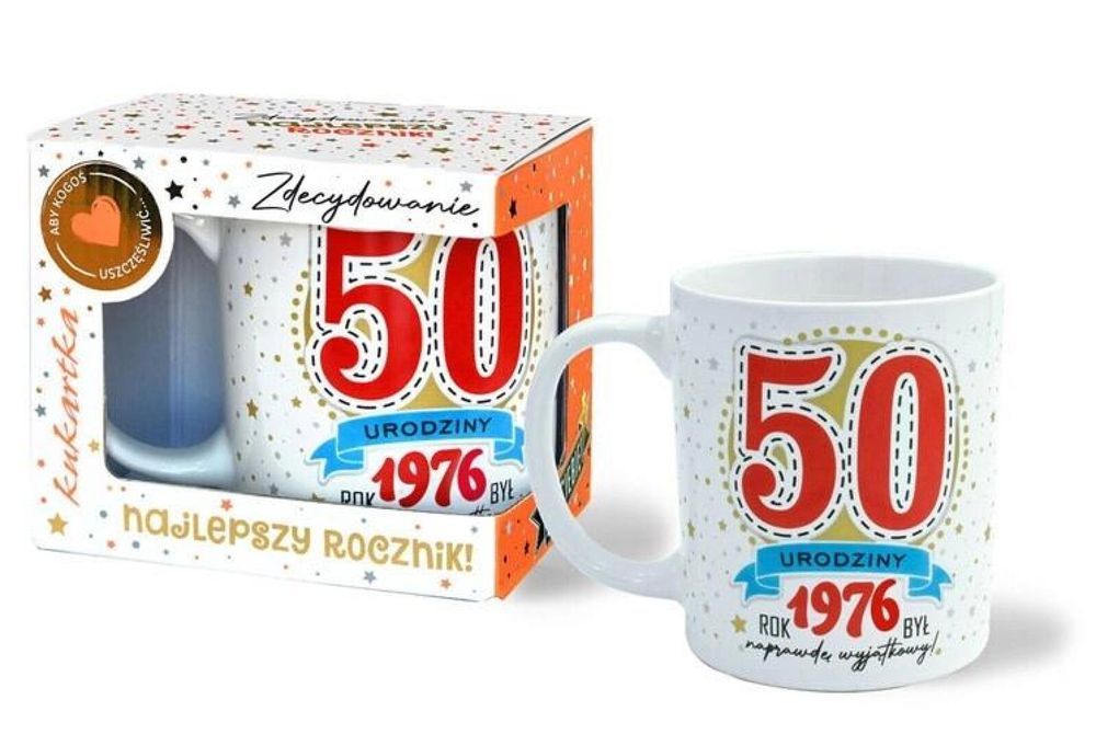 Kubek Premium Urodziny 50 oprawa: pudełko