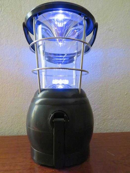 Lanterna 12 LED funciona com dínamo/carregador 3 níveis luz ROCKTRAIL