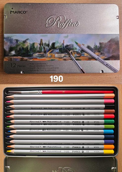 Пастель суха, акварельні олівці