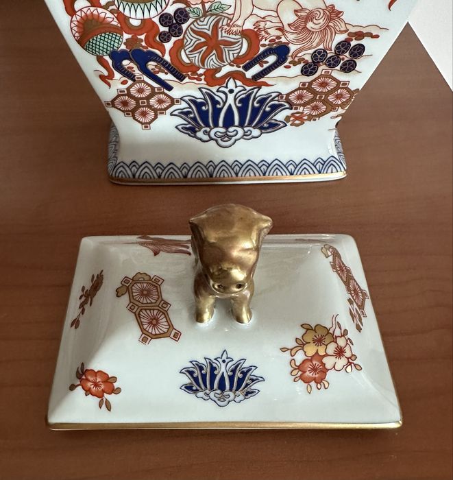 Talha jarra vaso oriental com tampa Vista Alegre - Samurai