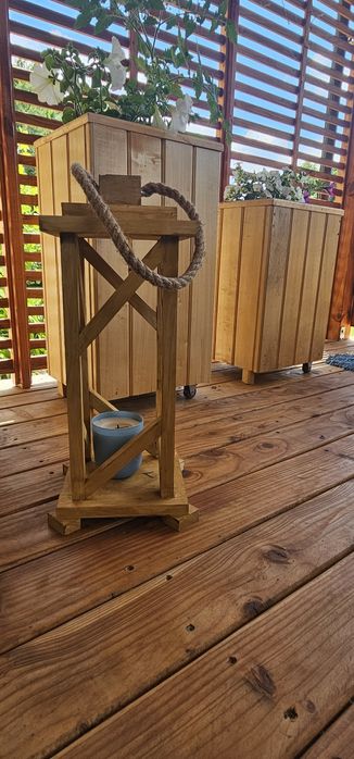 Lampion drewniany 50cm