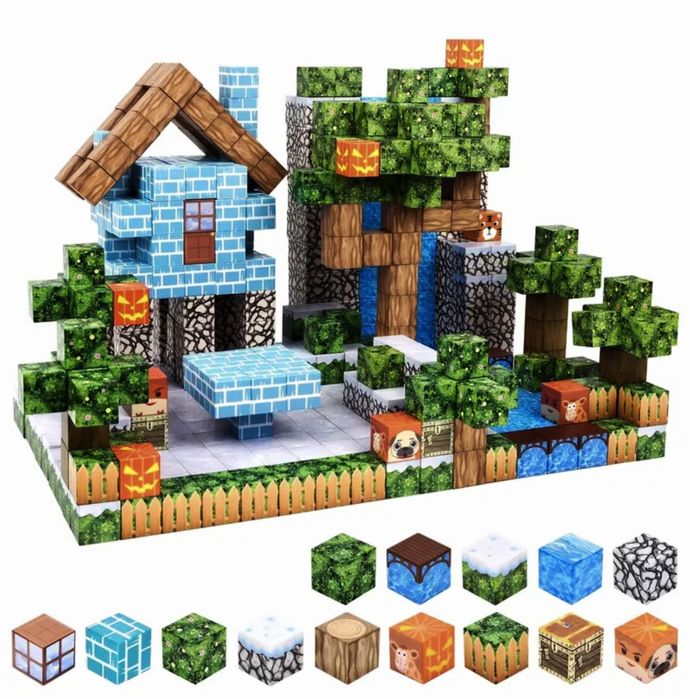 Конструктор магнитный Майнкрафт 100 блоків
