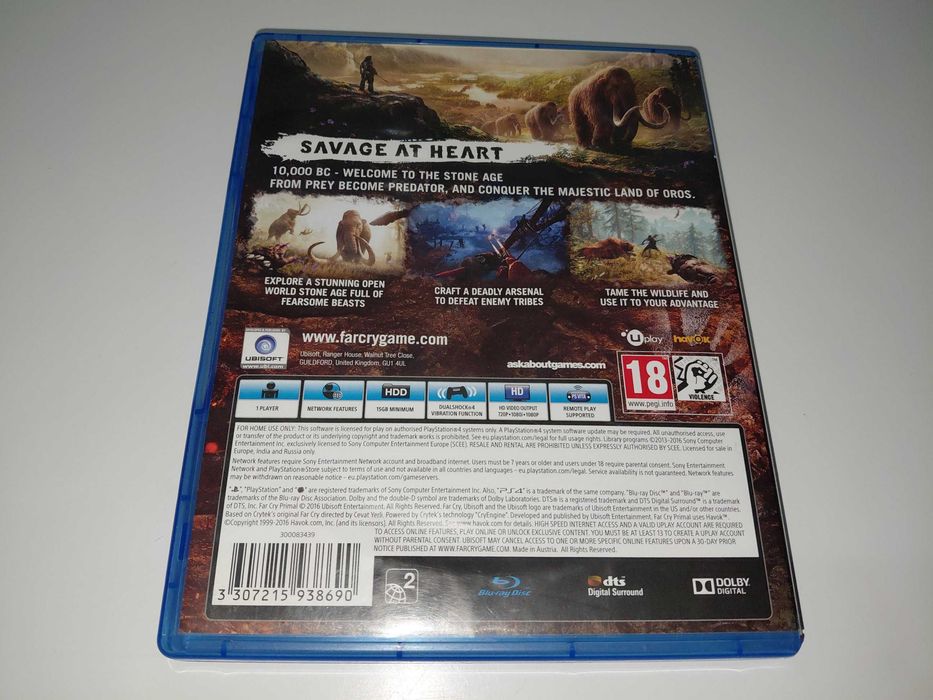 ps4 FARCRY PRIMAL po polsku prehistoria 10000 Lat PNE