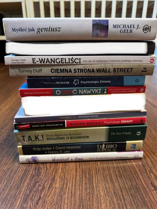 Zestaw ksiazek książki biznes zdrowie rozwój osobisty zmiany duchowe