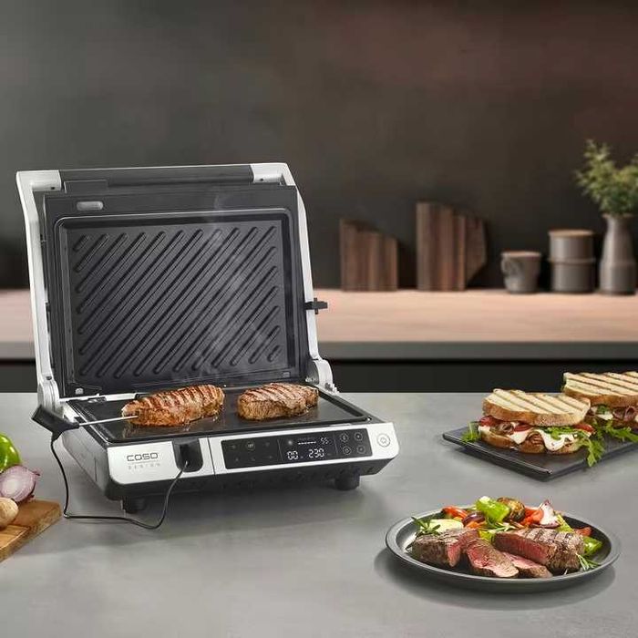Контактный электрический электро гриль Caso Steak Master Pro прижимной Контактний електричний прижимний Tefal OptiGrill+