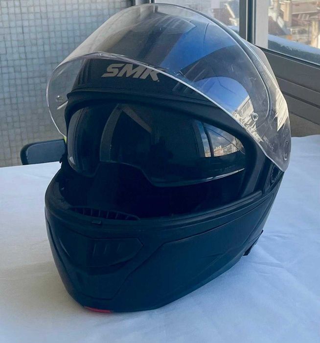 Capacete Modular SMK Preto Mate