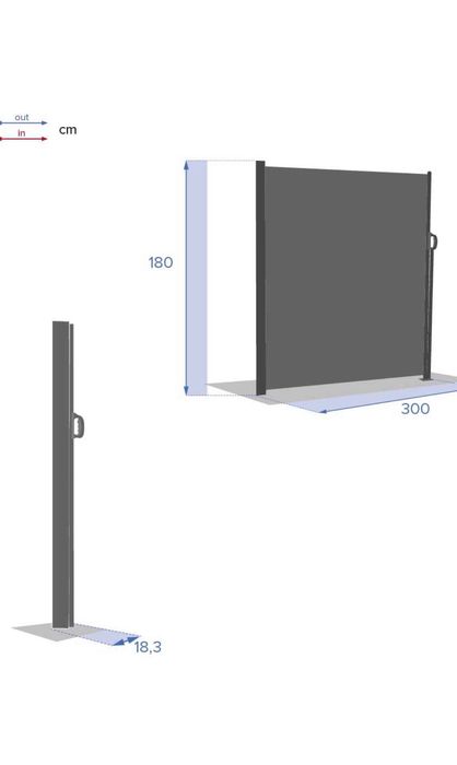 Pára-vento 1,8x3m