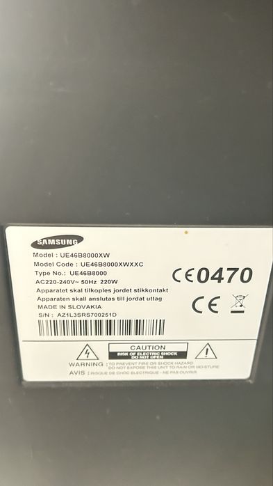 TV Samsung UE46B8000XW