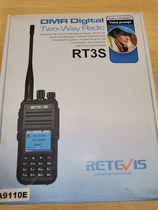 Radio portátil dmr digital/analógico retevis rt3s