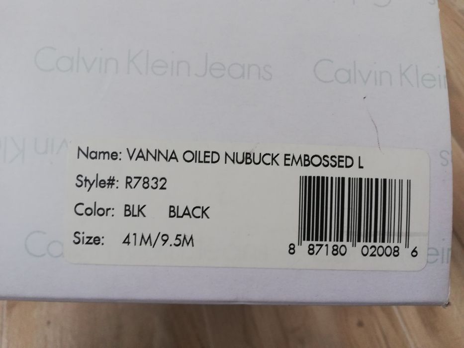 Oryginalne buty Calvina Kleina skóra naturalna skórzane botki 41