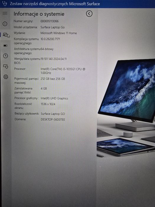 Surface laptop Go mod 1943