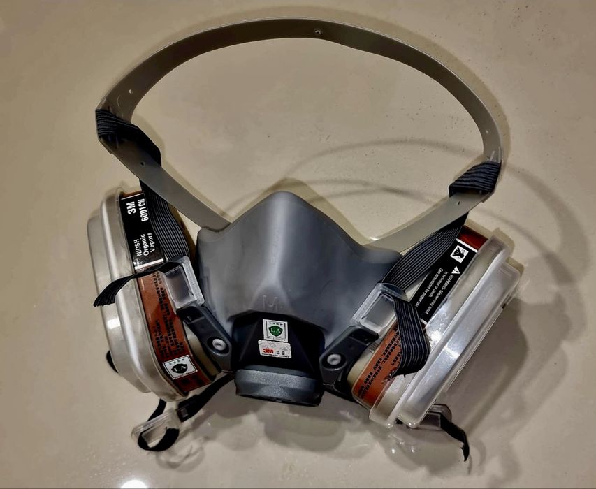 Маска, респіратор 3М полулицьова, розмір М універсальний (Китай)