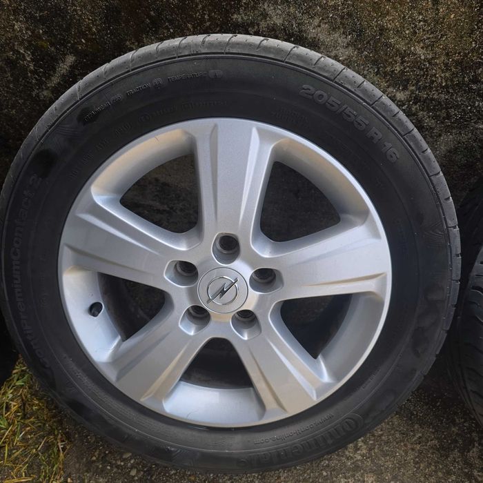 4 jantes originais opel com pneus 205 55 16